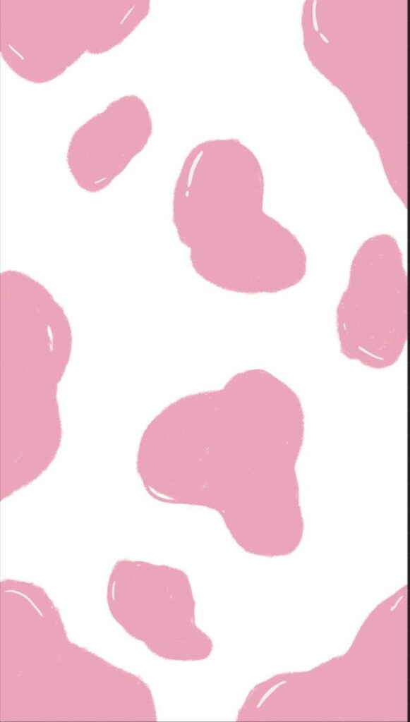Aesthetic Cow Print Wallpaper Pink