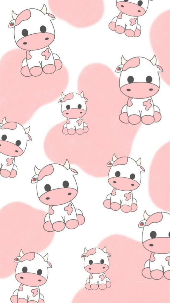 Aesthetic Wallpapers Cow Print Pink