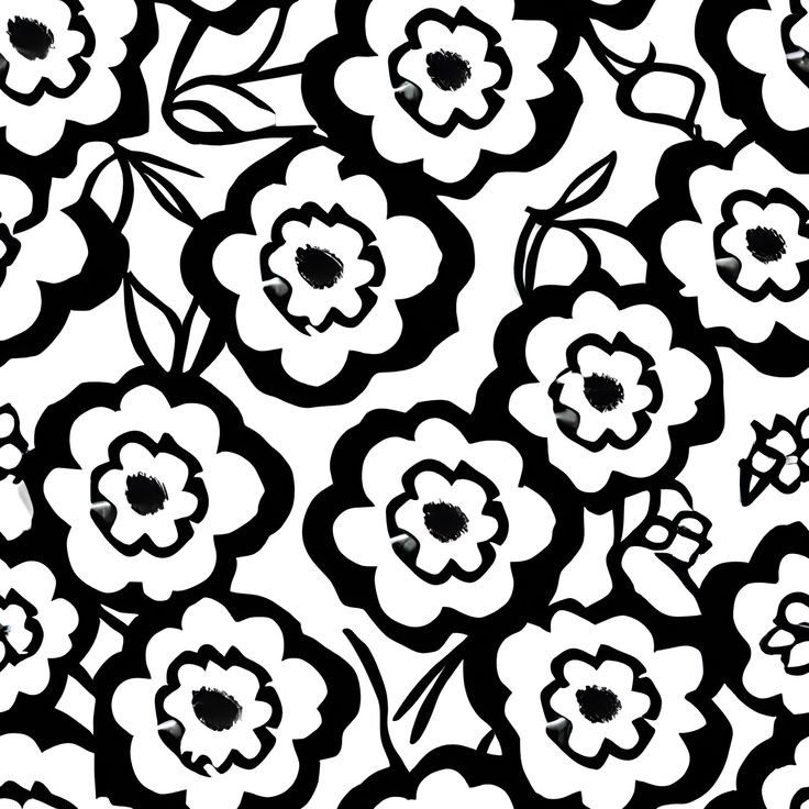 Black And White Flower Transparemt Images Background