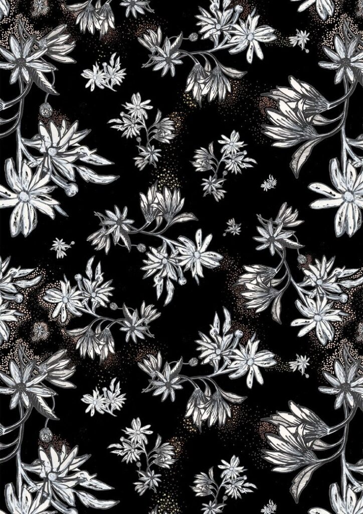 Black And White Flower Transparent Background