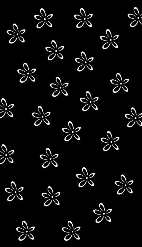 Black And White Wallpaper Flower