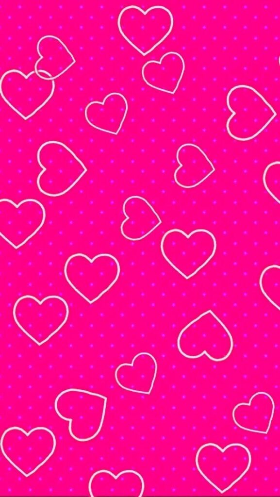 Black Wallpaper With Pink Hearts