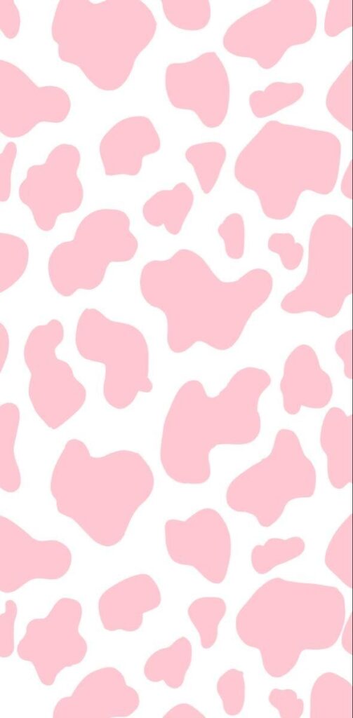 Cute Cow Print Wallpaper Pink