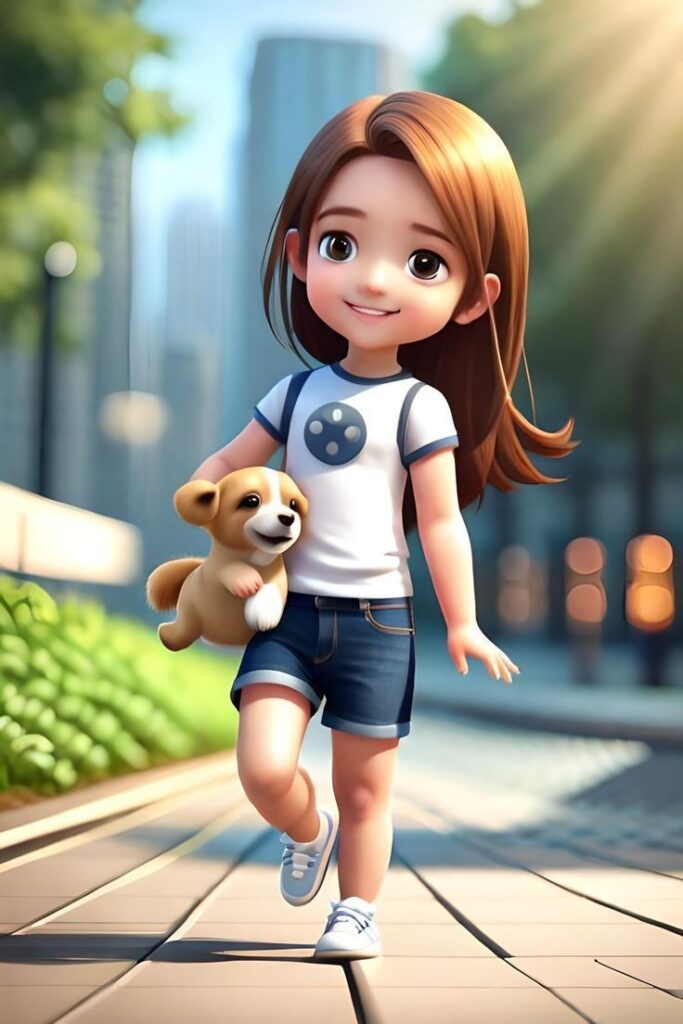 Cute Girl Pic Cartoon