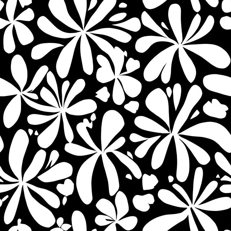 Flower Background Design Black And White