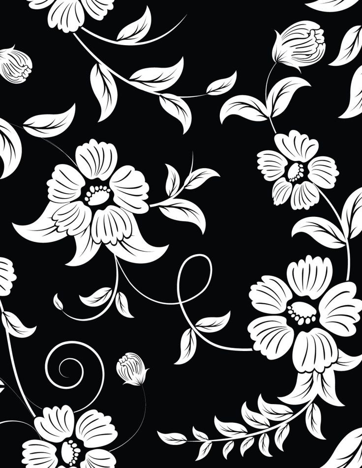 Flower Wallpaper Black And White
