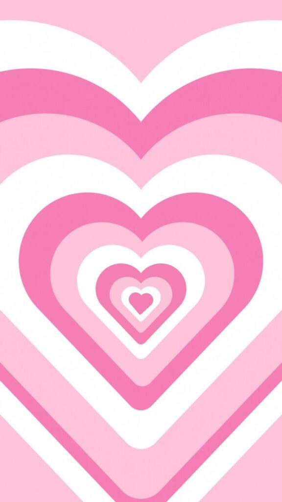 Heart Wallpaper Light Pink