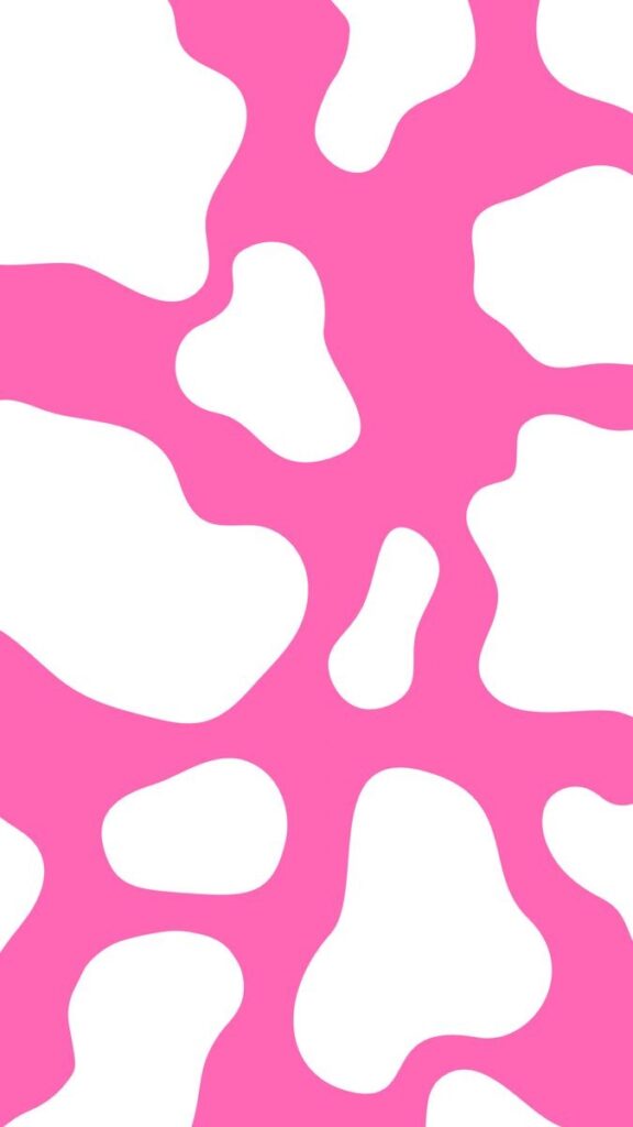 Hot Pink Cow Print Wallpaper