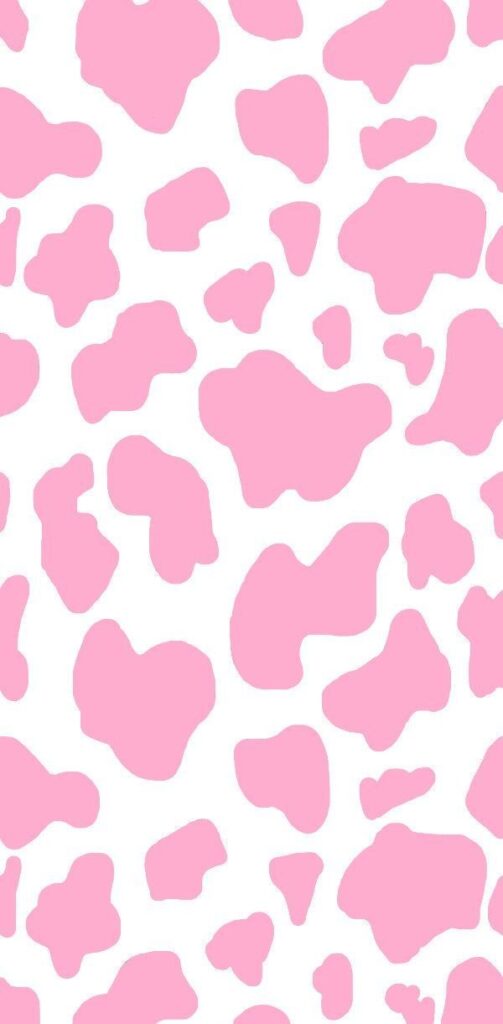 Pink Aesthetic Cow Print Wallpaper