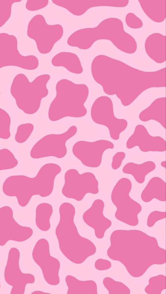 Pink Cow Print Aesthetic Wallpaper