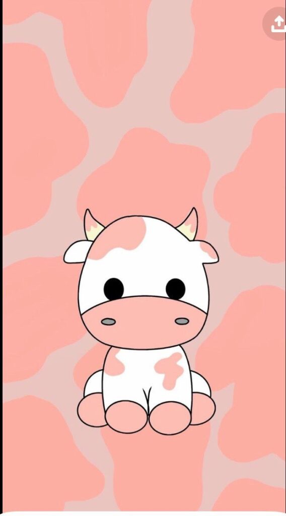 Pink Cow Print Wallpaper For Kids