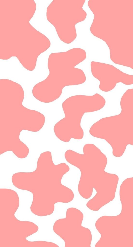 Pink Cute Cow Print Wallpaper