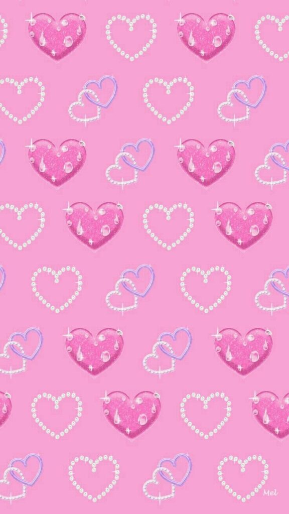 Pink Heart Phone Wallpaper