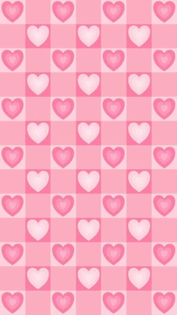 Pink Hearts Phone Wallpaper