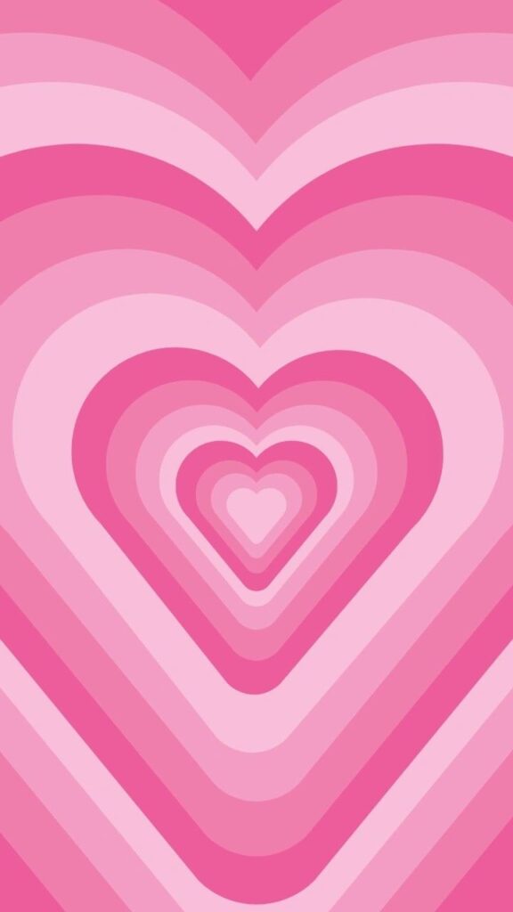 Preppy Wallpaper Heart Pink
