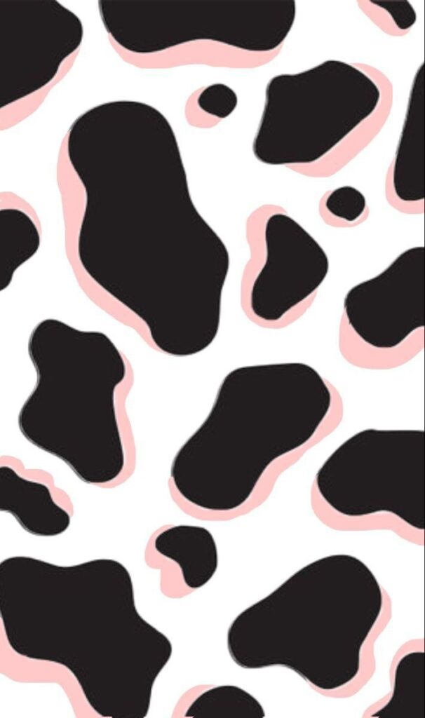 Wallpaper Pink Cow Print