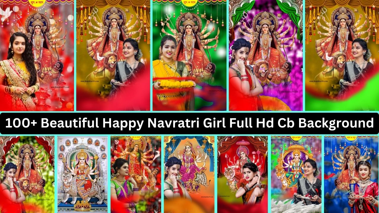 100+ Beautiful Happy Navratri Girl Full Hd Cb Background Download