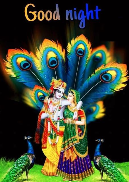Good Night Radha Krishna Images Gif