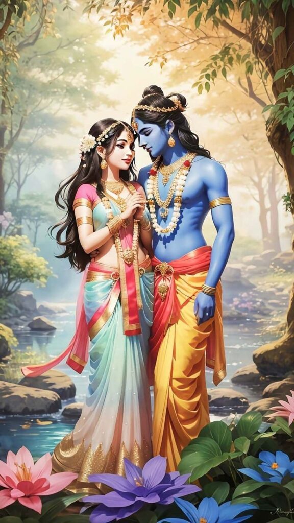 Romantic Images Of Radha Krishna