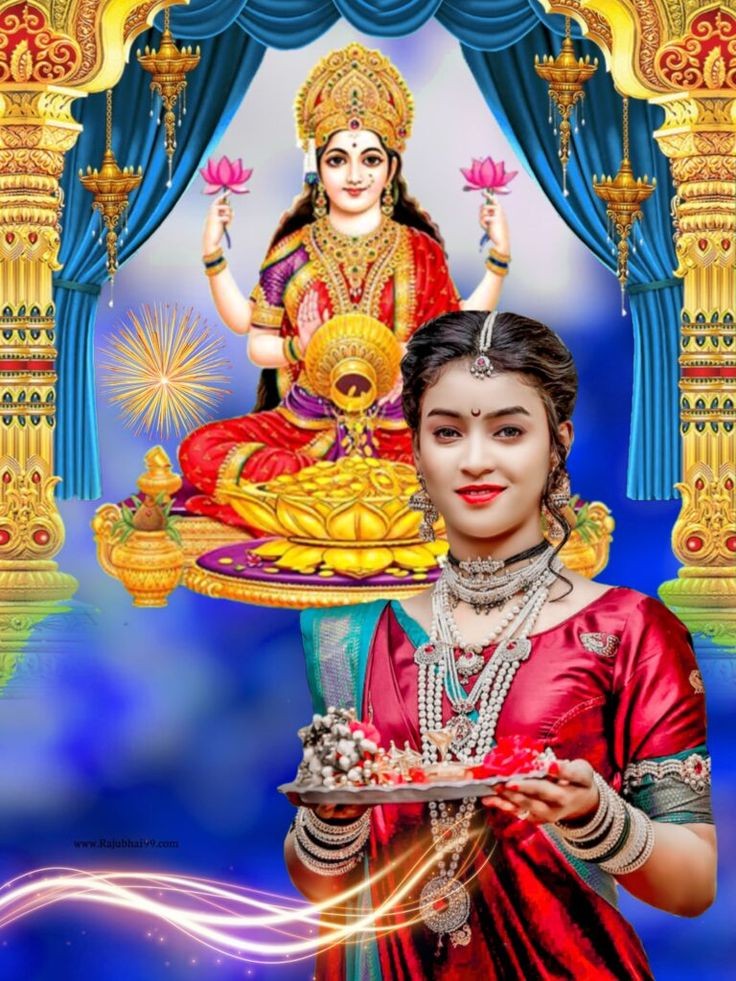 Diwali Celebrating Cb Background With Girl
