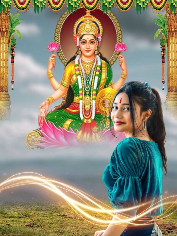 Happy Diwali Background With Girl 2023