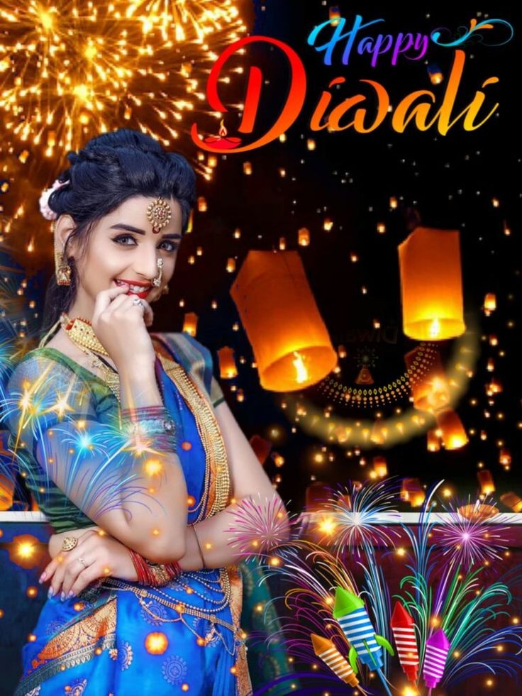 Diwali Cb Background With Girl (10)