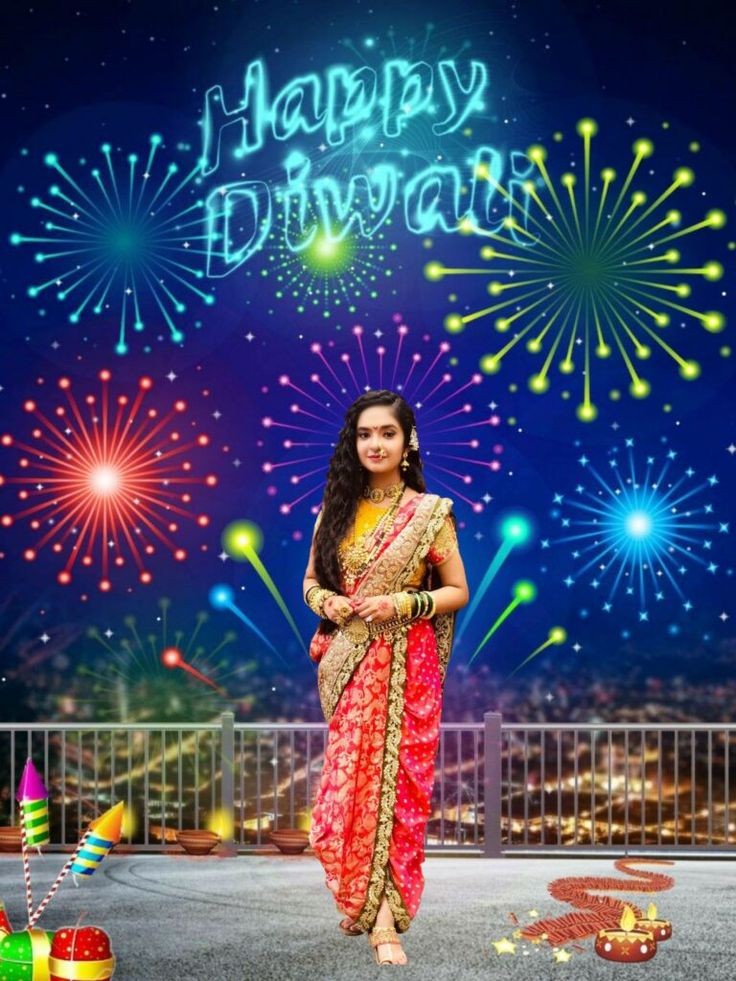 Diwali Cb Background With Girl (18)