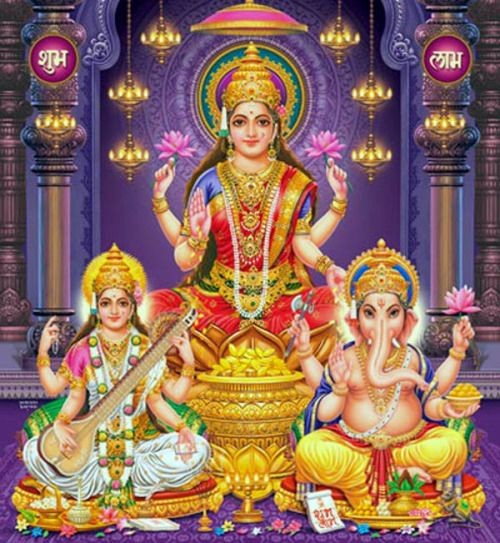 Goddess Laxmi Saraswati Ganesh