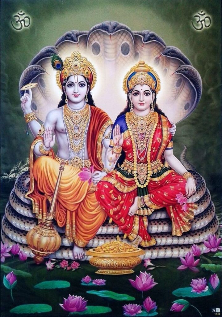 Lord Vishnu Laxmi Hd Wallpaper Download