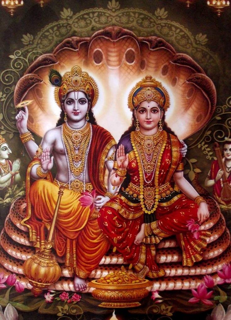 Shri Vishnu Laxmi Hd Wallpapers