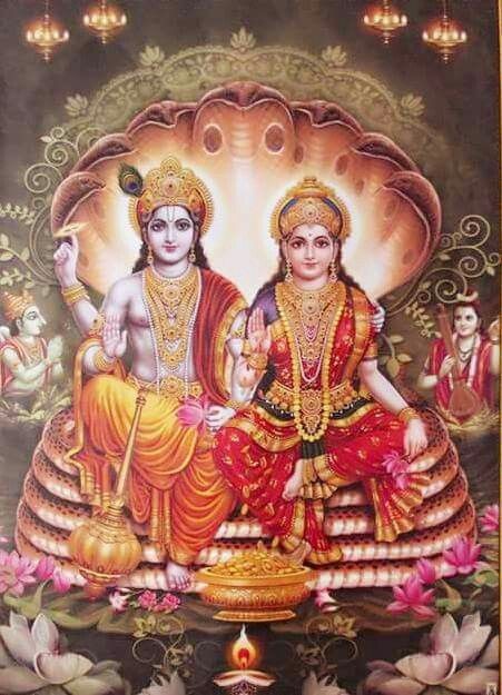 Vishnu And Laxmi Wallpaper