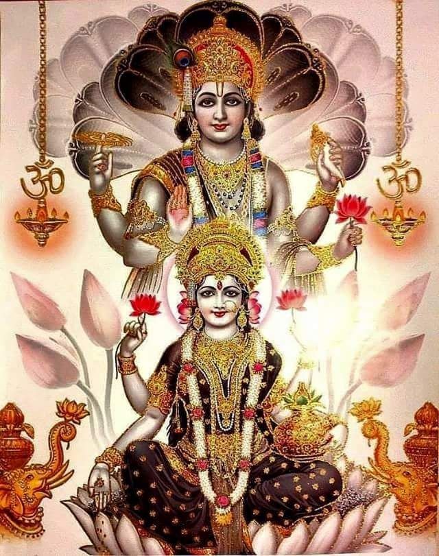 Vishnu Laxmi Hd Wallpaper