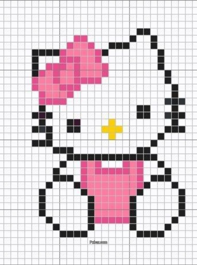 Dibujos Pixelados De Hello Kitty