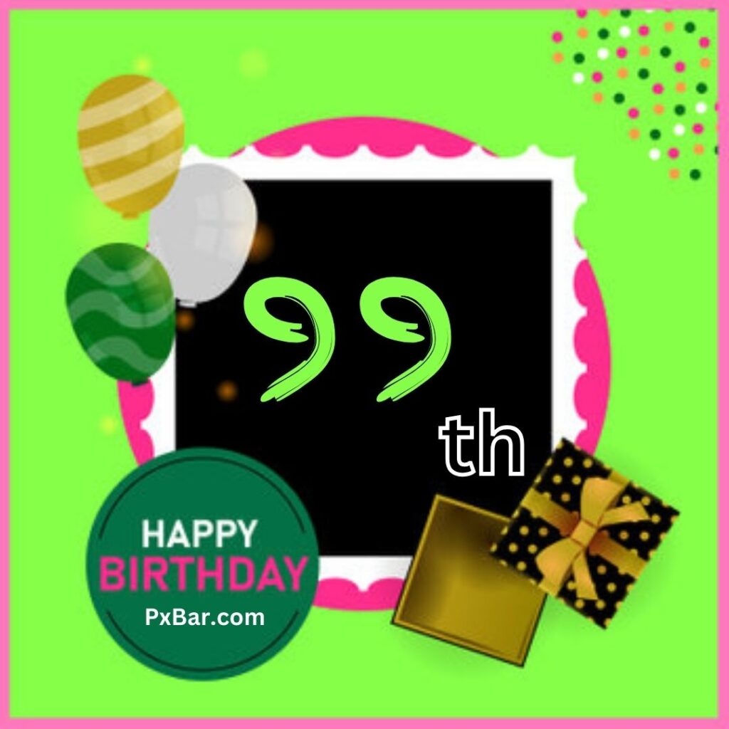Happy 99th Birthday Black And White Clipart