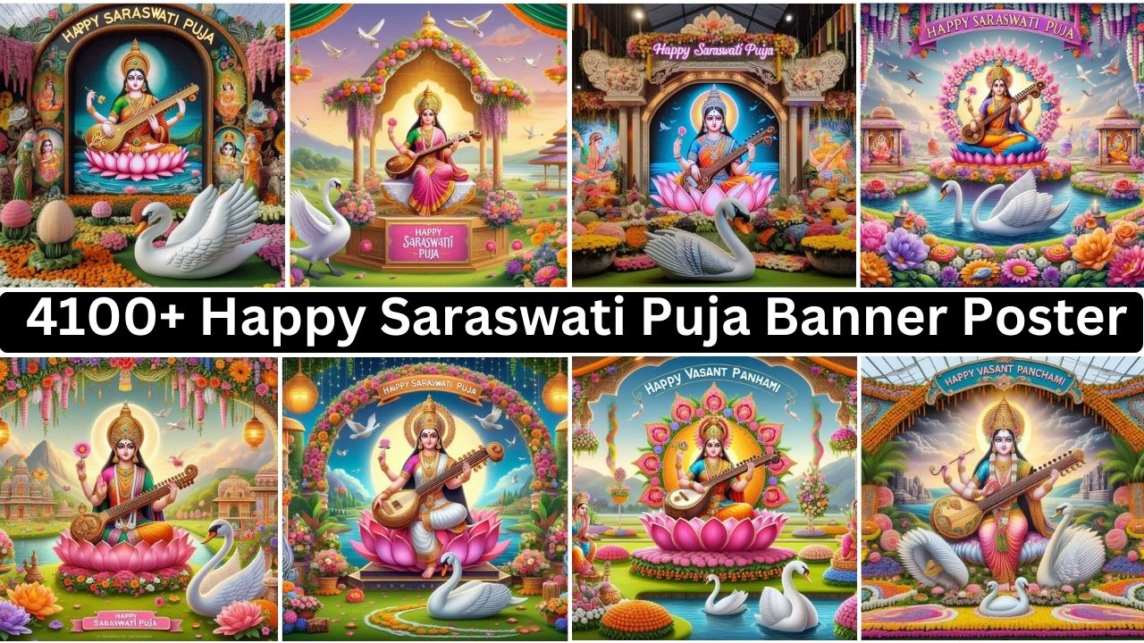 4100+ Happy Saraswati Puja Banner Poster Free Download